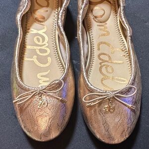 Sam Edelman Metallic Gold Flats